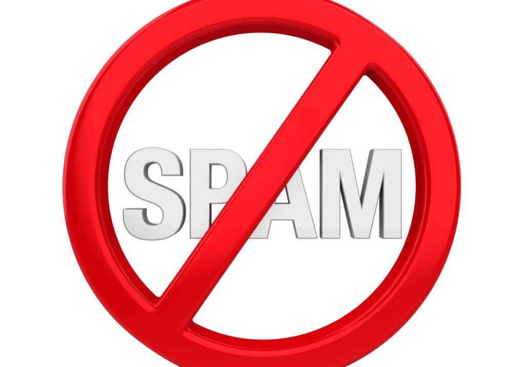 No Spam Sign Isolated